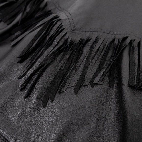 Philosophy Di Lorenzo Serafini black fringe buffalo leather jacket - Picture 6 of 16